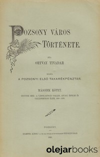 Pozsony város Története II. 4. rész.
