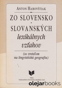 Zo slovensko-slovanských lexikálnych vzťahov