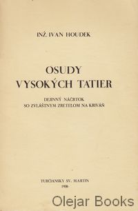 Osudy Vysokých Tatier