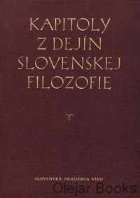 Kapitoly z dejín slovenskej filozofie