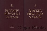 Blackův právnický slovník I., II.