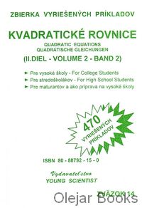 Kvadratické rovnice, II. diel