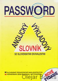 Password - Anglický výkladový slovník, so slovenskými ekvivalentmi