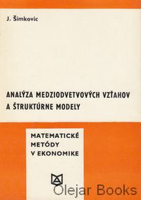 Analýza medziodvetvových vzťahov a štruktúrne modely