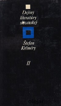 Dejiny literatúry slovenskej II.