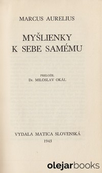 Myšlienky k sebe samému