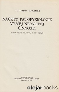 Náčrty patofyziologie vyššej nervovej činnsoti