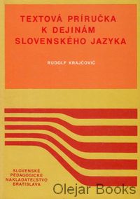Textová príručka k dejinám slovenského jazyka