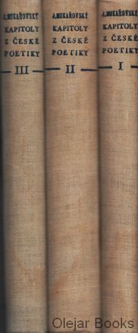 Kapitoly z České poetiky I., II., III.