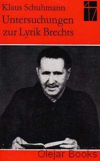 Untersuchungen zur Lyrik Brechts