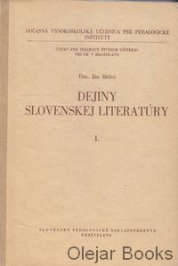 Dejiny slovenskej literatúry I.