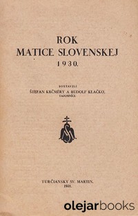 Rok Matice slovenskej 1930