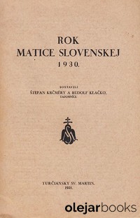 Rok Matice slovenskej 1930