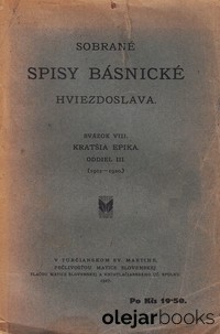 Sobrané spisy básnické Hviezdoslava